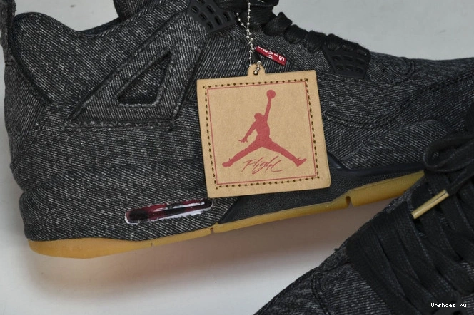 Black Levis  - Air 4 NRG AO2571-001 Jordan Retro Levis Denim 0825